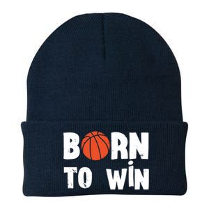 Born To Win Basketball Bball Baller Playing Basketball Knit Cap Winter Beanie