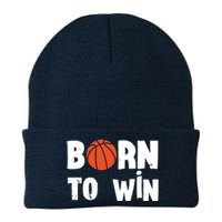 Born To Win Basketball Bball Baller Playing Basketball Knit Cap Winter Beanie