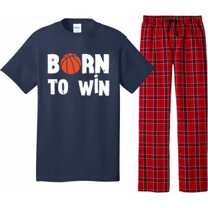 Born To Win Basketball Bball Baller Playing Basketball Pajama Set