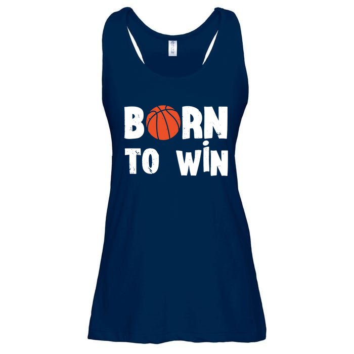 Born To Win Basketball Bball Baller Playing Basketball Ladies Essential Flowy Tank