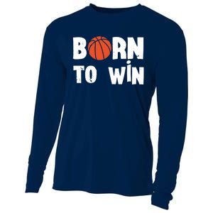 Born To Win Basketball Bball Baller Playing Basketball Cooling Performance Long Sleeve Crew