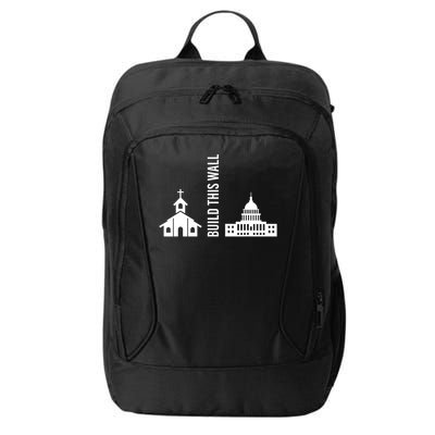 Build This Wall Ironic Separate Church And State City Backpack
