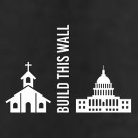 Build This Wall Ironic Separate Church And State Adult Drive Performance Visor