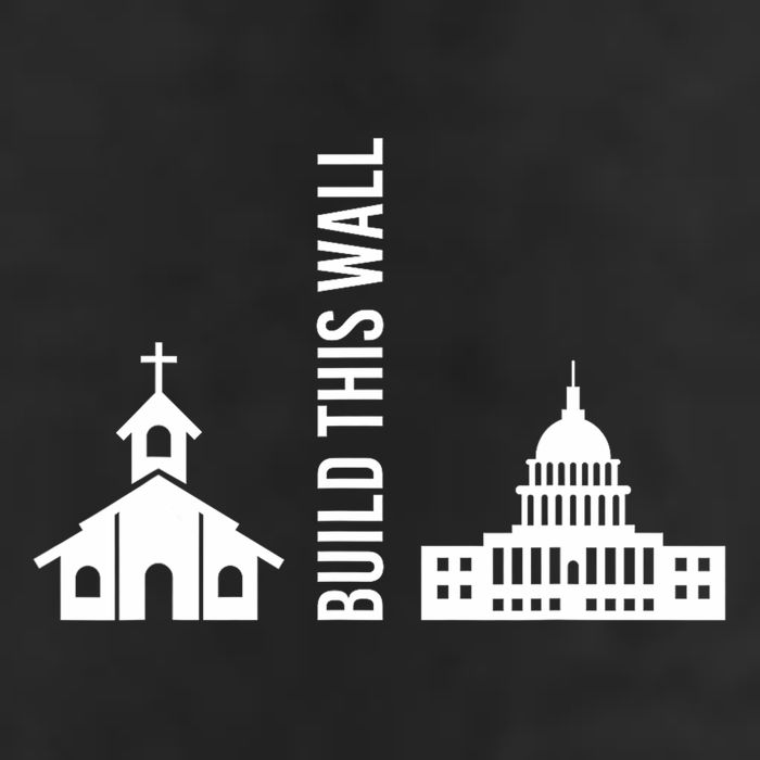 Build This Wall Ironic Separate Church And State Adult Drive Performance Visor