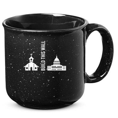 Build This Wall Ironic Separate Church And State 15oz Campfire Ceramic Mug