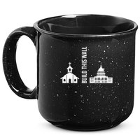 Build This Wall Ironic Separate Church And State 15oz Campfire Ceramic Mug