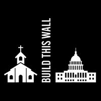 Build This Wall Ironic Separate Church And State 16 in Basic Backpack