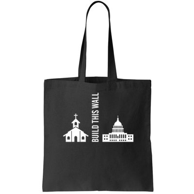 Build This Wall Ironic Separate Church And State Bag