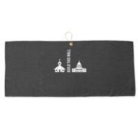 Build This Wall Ironic Separate Church And State Large Microfiber Waffle Golf Towel