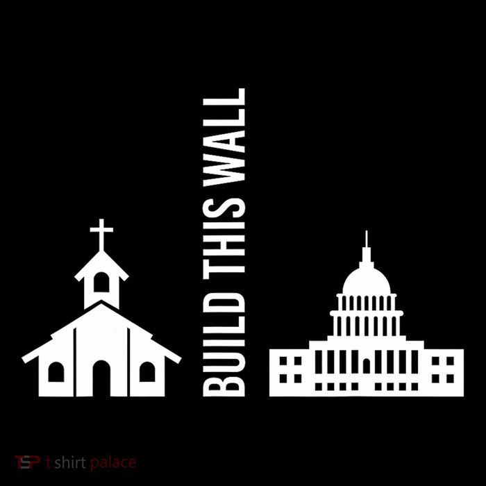 Build This Wall Ironic Separate Church And State Short Acrylic Beanie