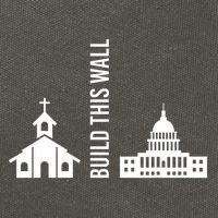 Build This Wall Ironic Separate Church And State Cotton Canvas Backpack