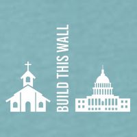 Build This Wall Ironic Separate Church And State Sueded Cloud Jersey T-Shirt