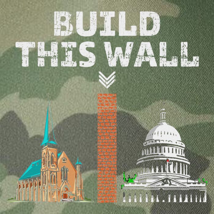 Build This Wall Separate Church And State Legacy Tie Dye Trucker Hat