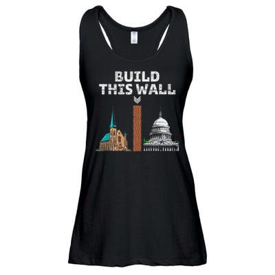 Build This Wall Separate Church And State Ladies Essential Flowy Tank