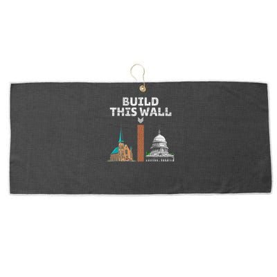 Build This Wall Separate Church And State Large Microfiber Waffle Golf Towel
