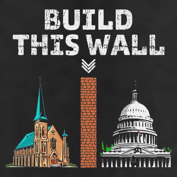 Build This Wall Separate Church And State Golf Towel