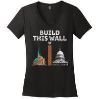 Build This Wall Separate Church And State Women's V-Neck T-Shirt