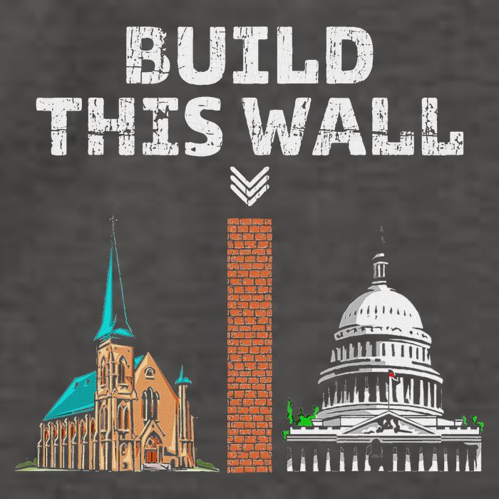 Build This Wall Separate Church And State Vector Backpack