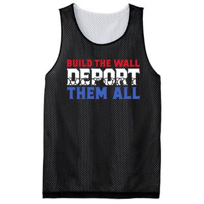 Build The Wall Deport Them All Mesh Reversible Basketball Jersey Tank