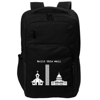 Build This Wall Ironic Separate Church and State Impact Tech Backpack
