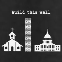 Build This Wall Ironic Separate Church and State 15oz Campfire Ceramic Mug