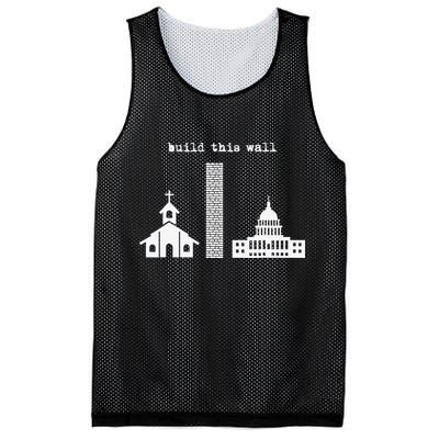 Build This Wall Ironic Separate Church and State Mesh Reversible Basketball Jersey Tank