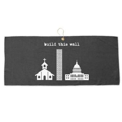 Build This Wall Ironic Separate Church and State Large Microfiber Waffle Golf Towel