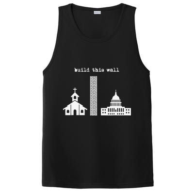Build This Wall Ironic Separate Church and State PosiCharge Competitor Tank