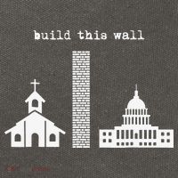 Build This Wall Ironic Separate Church and State Cotton Canvas Backpack