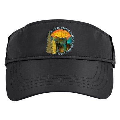 Born To Wander Americas National Parks Adult Drive Performance Visor