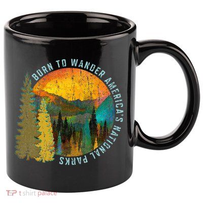 Born To Wander Americas National Parks 11oz C Handle Ceramic Mug