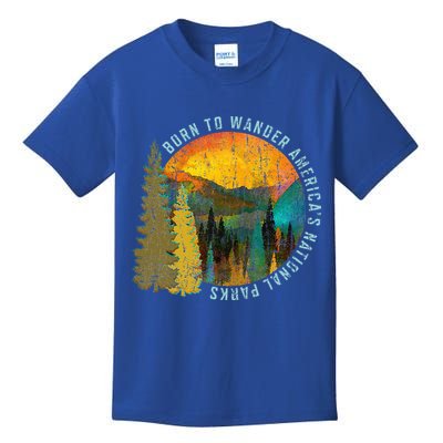 Born To Wander Americas National Parks Kids T-Shirt