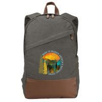 Born To Wander Americas National Parks Cotton Canvas Backpack