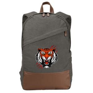 Bengal Tiger Wildlife Big Cat Cotton Canvas Backpack