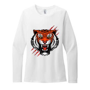 Bengal Tiger Wildlife Big Cat Womens CVC Long Sleeve Shirt