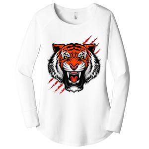 Bengal Tiger Wildlife Big Cat Women's Perfect Tri Tunic Long Sleeve Shirt