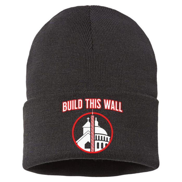 Build This Wall Separation Of Church And State Sustainable Knit Beanie