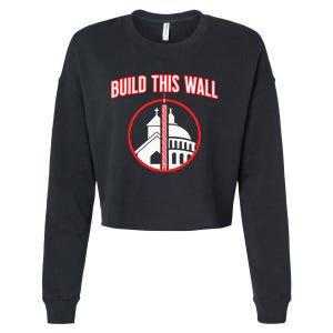 Build This Wall Separation Of Church And State Cropped Pullover Crew