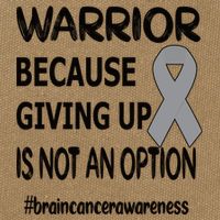 Brain Tumor Warrior Brain Cancer Awareness Ribbon Gift Cotton Canvas Backpack