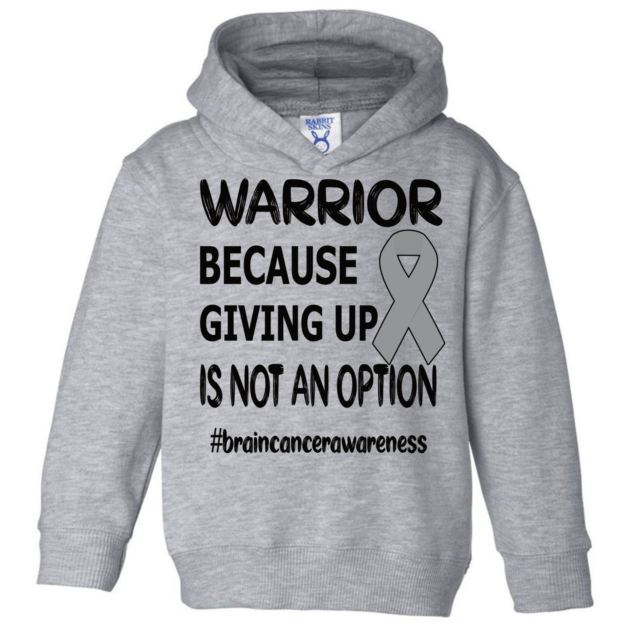 Brain Tumor Warrior Brain Cancer Awareness Ribbon Gift Toddler Hoodie