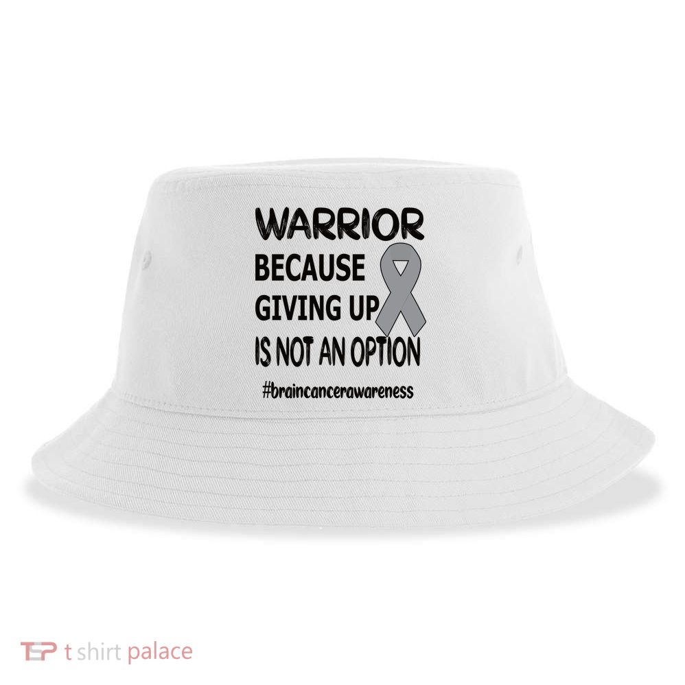 Brain Tumor Warrior Brain Cancer Awareness Ribbon Gift Sustainable Bucket Hat