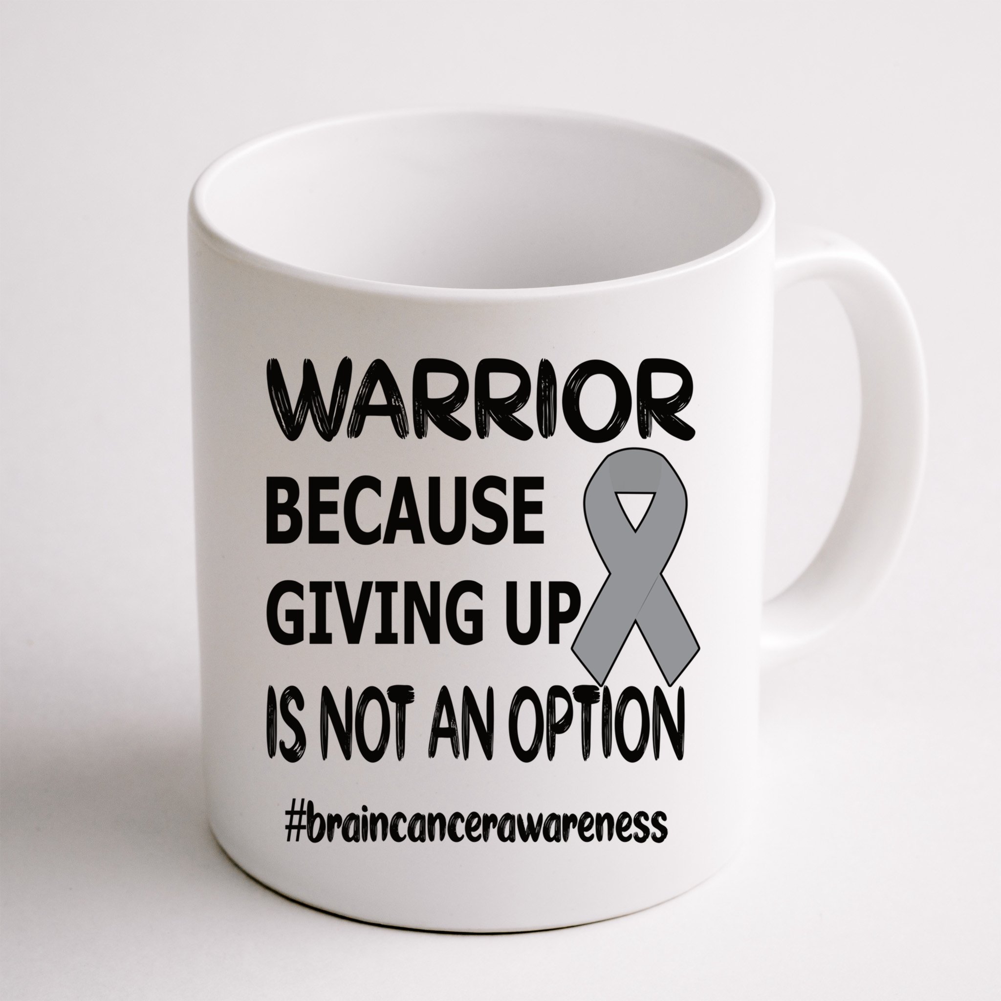Brain Tumor Warrior Brain Cancer Awareness Ribbon Gift Mug