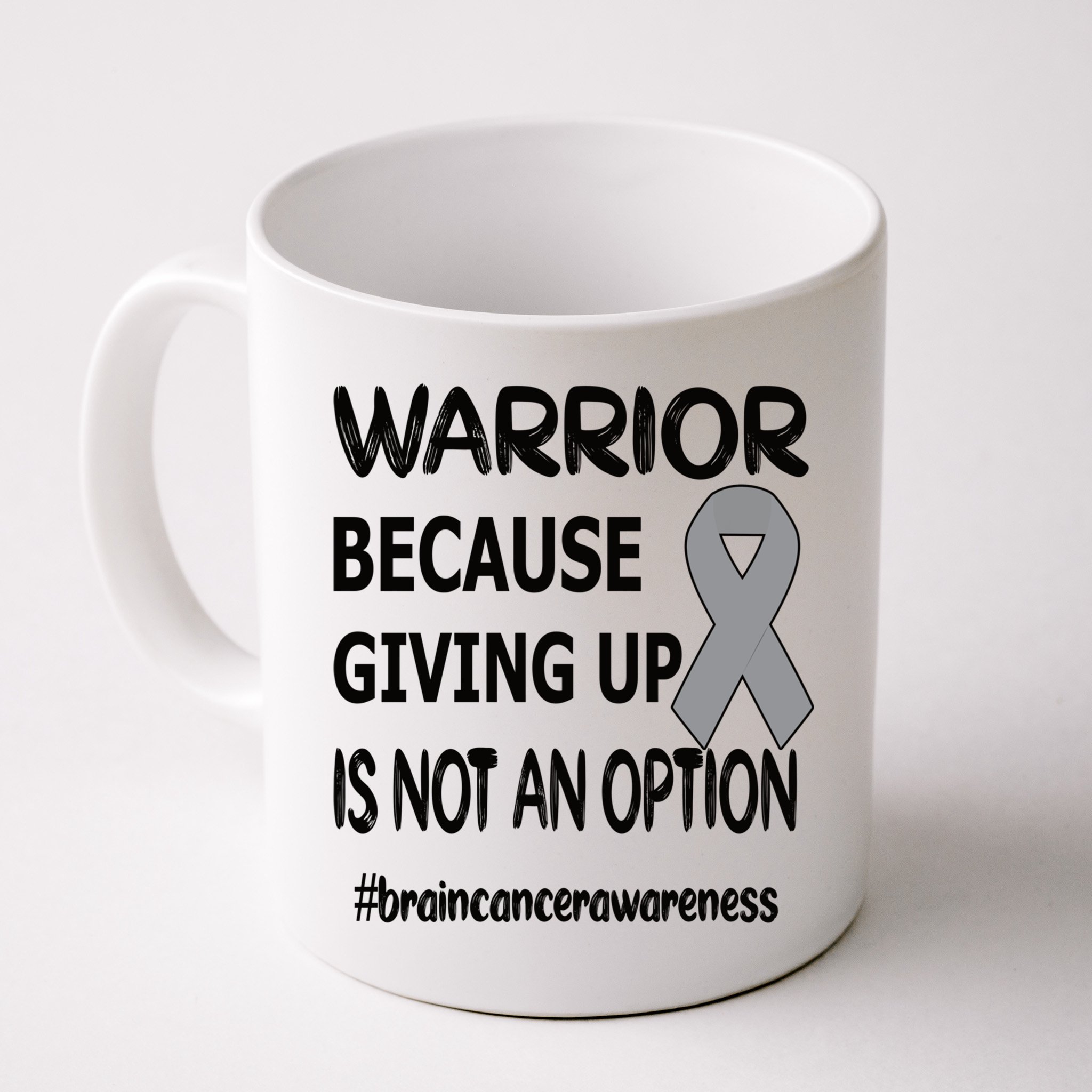 Brain Tumor Warrior Brain Cancer Awareness Ribbon Gift Mug