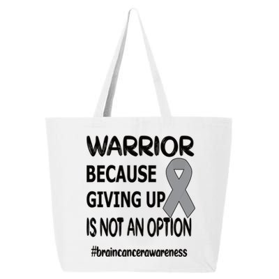 Brain Tumor Warrior Brain Cancer Awareness Ribbon Gift 25L Jumbo Tote