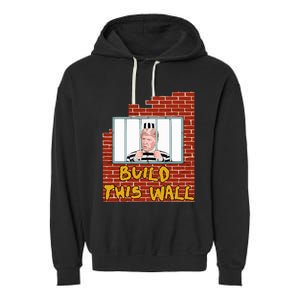 Build This Wall Lock Him Up Anti Trump Impeachment 45 Garment-Dyed Fleece Hoodie