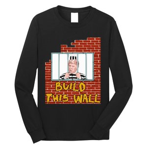 Build This Wall Lock Him Up Anti Trump Impeachment 45 Long Sleeve Shirt