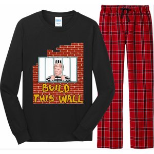 Build This Wall Lock Him Up Anti Trump Impeachment 45 Long Sleeve Pajama Set