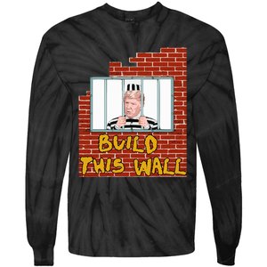 Build This Wall Lock Him Up Anti Trump Impeachment 45 Tie-Dye Long Sleeve Shirt