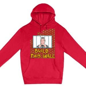 Build This Wall Lock Him Up Anti Trump Impeachment 45 Premium Pullover Hoodie