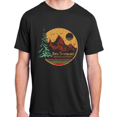 Born To Wander Americas National Parks Adult ChromaSoft Performance T-Shirt